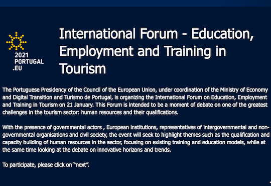 International Forum – Education, Employment and Training in Tourism